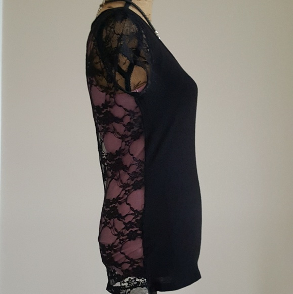 Zenana Outfitters Lace-back Shirt - Picture 2 of 4